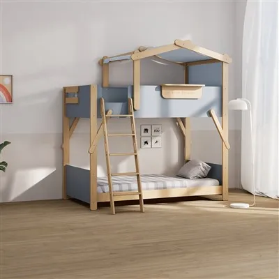 Haus-Etagenbett mit Treppe