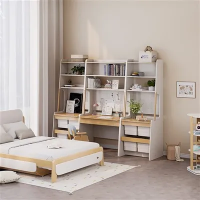 Multifunktions-Schreibtisch und Aufbewahrungsbücherregal